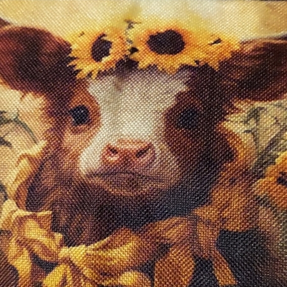 Handbags - Highland Cow Sunflower Canvas Bag